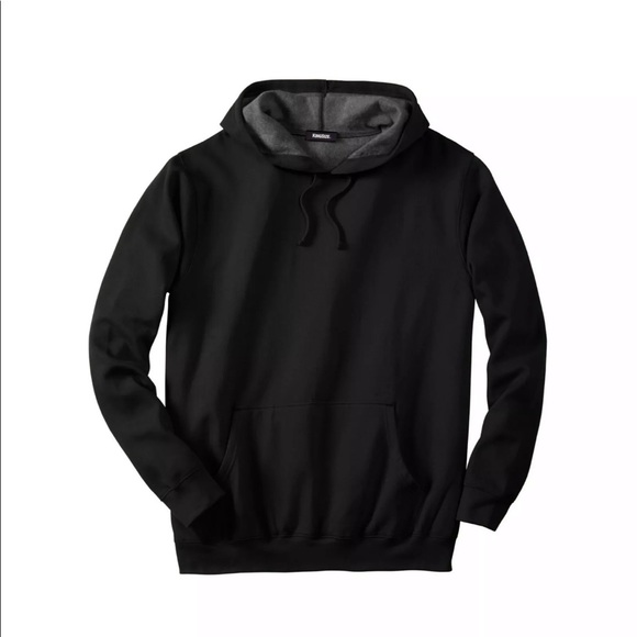 King Size Big Men's Fleece Pullover Hoodie - Picture 3 of 3